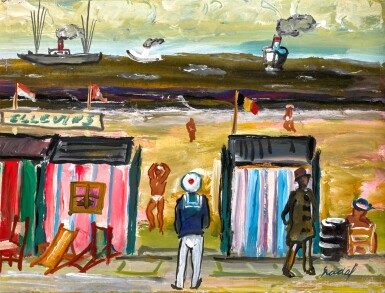 View full screen - View 1 of Lot 144. La Plage Belge.