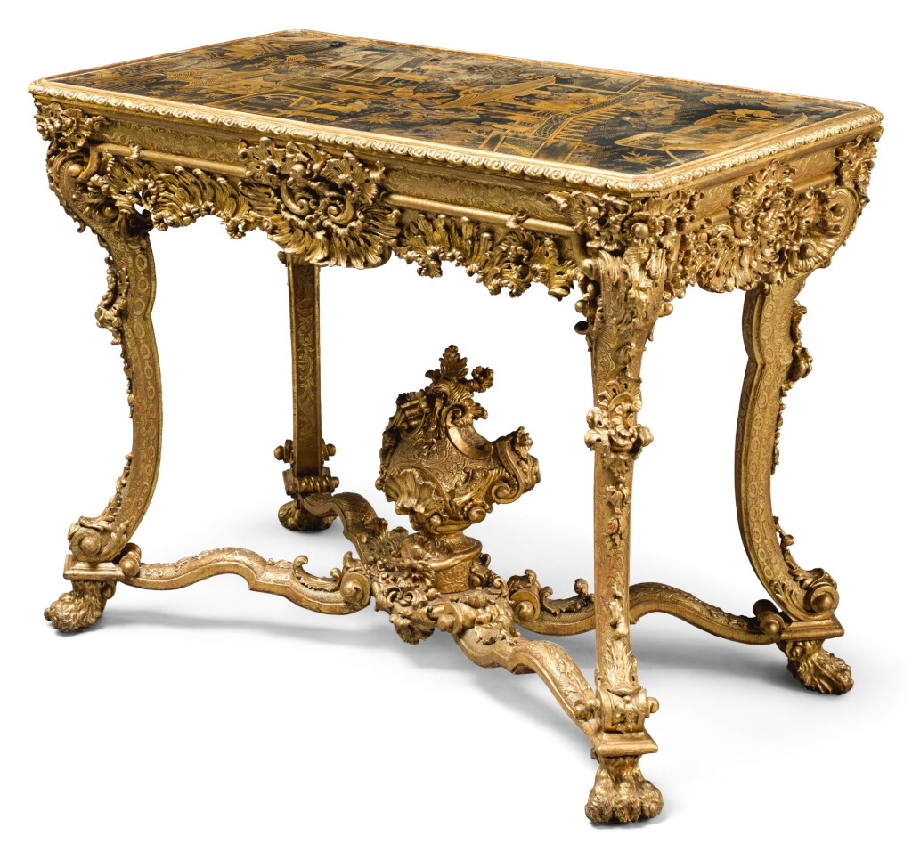View full screen - View 1 of Lot 149. AN ITALIAN CARVED GILWOOD CENTER TABLE LATE 19TH CENTURY.