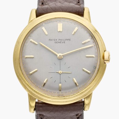 View full screen - View 1 of Lot 549. Reference 2552 'Disco Volante' | A yellow gold automatic wristwatch, Circa 1956.