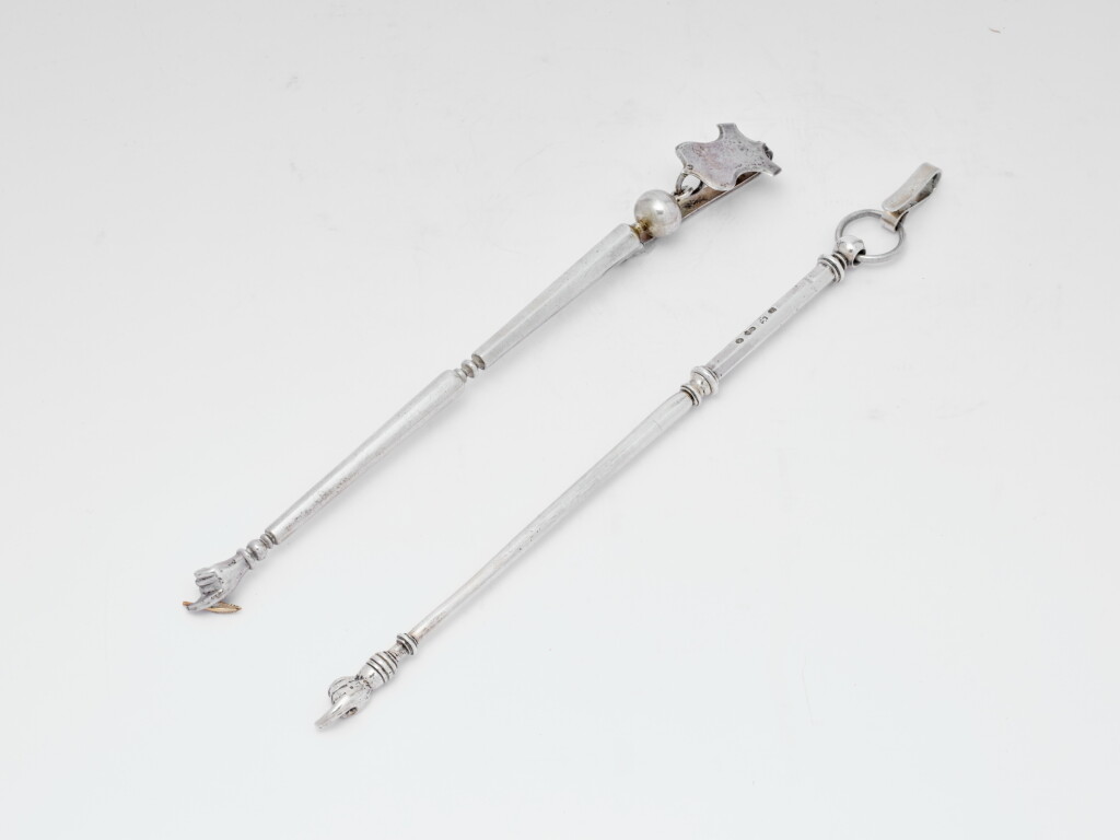 View full screen - View 1 of Lot 141. A Dutch Silver Torah Pointer, Pieter van Hoven, Amsterdam, 1707.