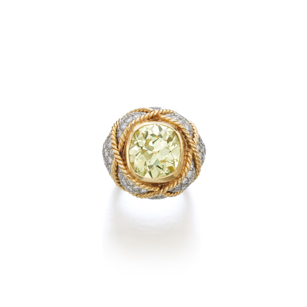 View full screen - View 1 of Lot 331. Diamond 'X' Ring.