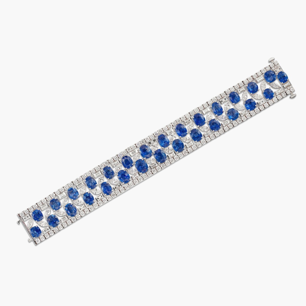 View full screen - View 1 of Lot 1762. Sapphire and Diamond Bracelet | 藍寶石 配 鑽石 手鏈.