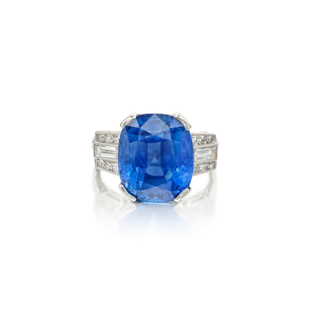 View full screen - View 1 of Lot 286. Sapphire and Diamond Ring.