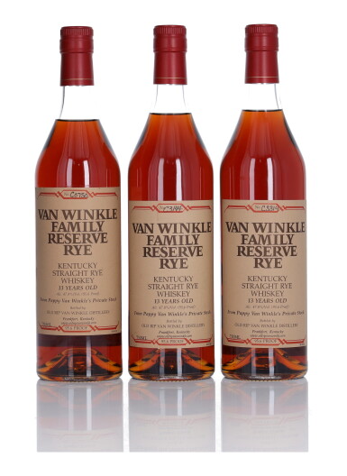 View full screen - View 1 of Lot 133. Van Winkle 13 Year Old Family Reserve Rye 95.6 Proof NV (3 Bottles 75cl).
