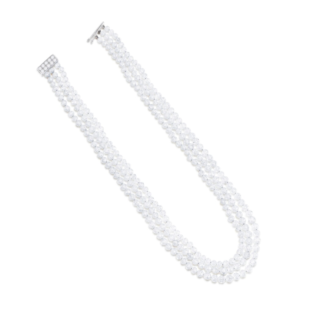 View full screen - View 1 of Lot 243. Collier diamants | Diamond necklace .