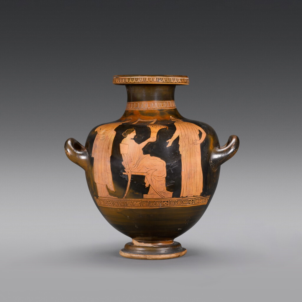 View full screen - View 1 of Lot 18. An Attic Red-figured Hydria, attributed to Polygnotos, circa 440 B.C..
