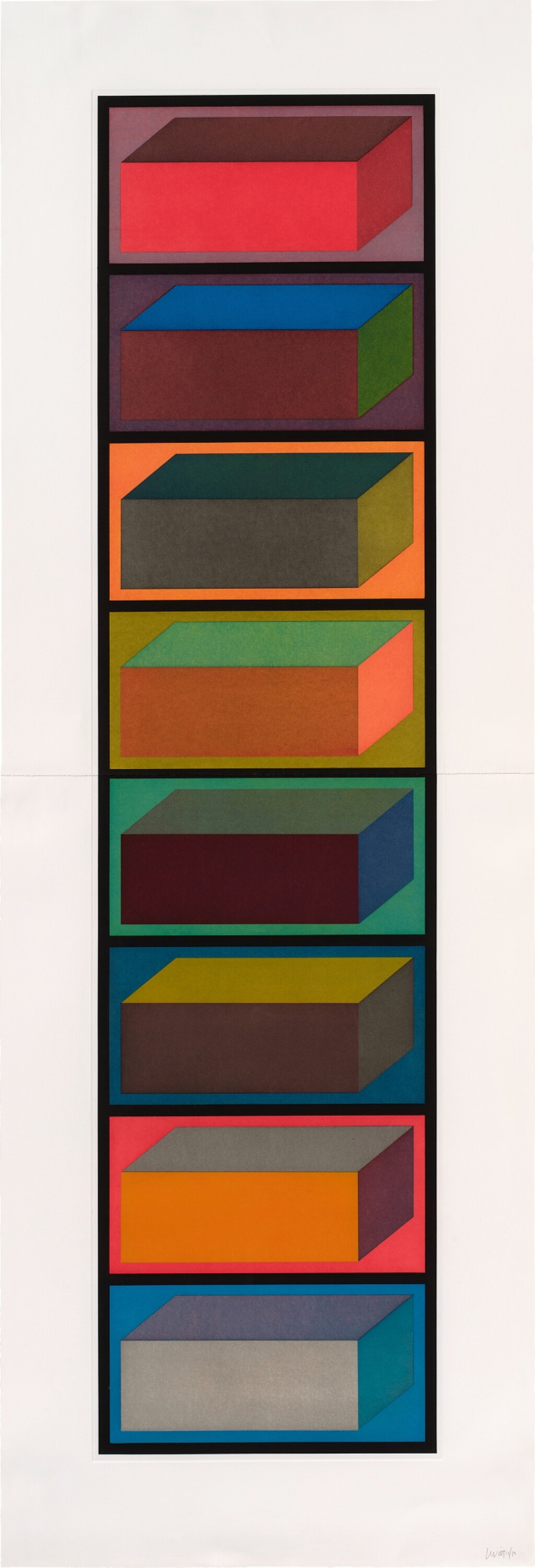 View full screen - View 1 of Lot 464. Eight Cubic Rectangles (Diptych).