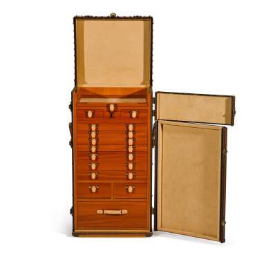 View full screen - View 1 of Lot 63. Brown Classic Monogram Canvas Cigar Humidor Trunk Brass Hardware, Circa 1990s.