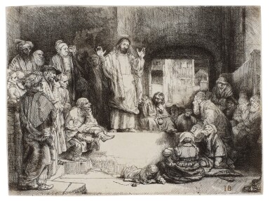 View full screen - View 1 of Lot 524. Christ preaching ('La Petite Tombe') (B., Holl. 67; New Holl. 298).