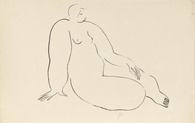 View full screen - View 1 of Lot 257. Sanyu 常玉 | Seated Nude 坐姿裸女.