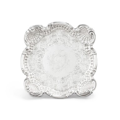 View full screen - View 1 of Lot 846. A George II silver waiter, Thomas Heming, London, 1752.