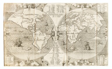 View full screen - View 1 of Lot 7. MONTANUS. Antiquitatum iudicarum libri IX. Leyde, 1593. In-4 Rel. de l'époque à froid. 1ère et seule éd. séparée .