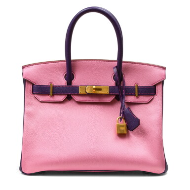 View full screen - View 1 of Lot 1071. Rose Confetti and Anemone Chèvre Birkin 30 HSS Brushed Gold Hardware, 2011.