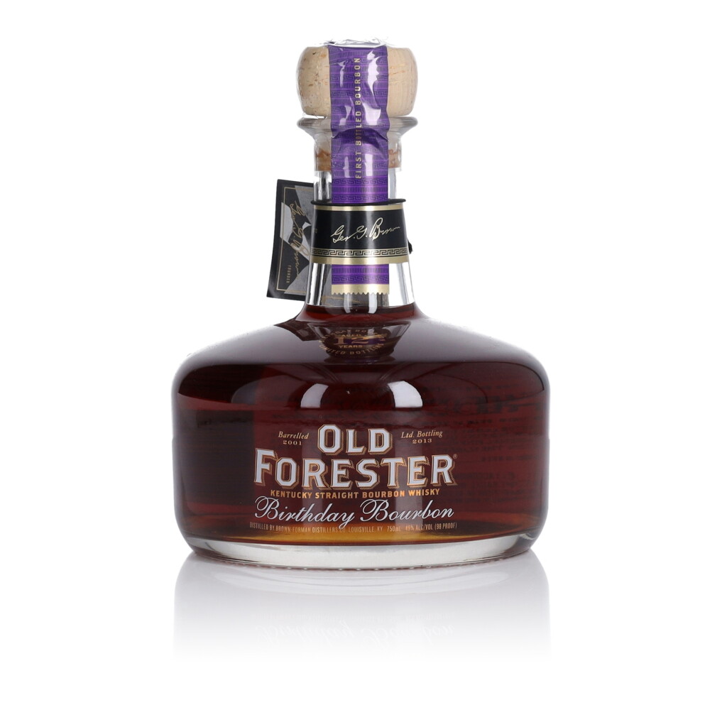 View full screen - View 1 of Lot 130. Old Forester 12 Year Old Birthday Bourbon 2013 Release 98 Proof 2001 (1 BT 75cl).