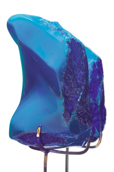 View full screen - View 1 of Lot 20. A BLUE AMBER SPECIMEN.