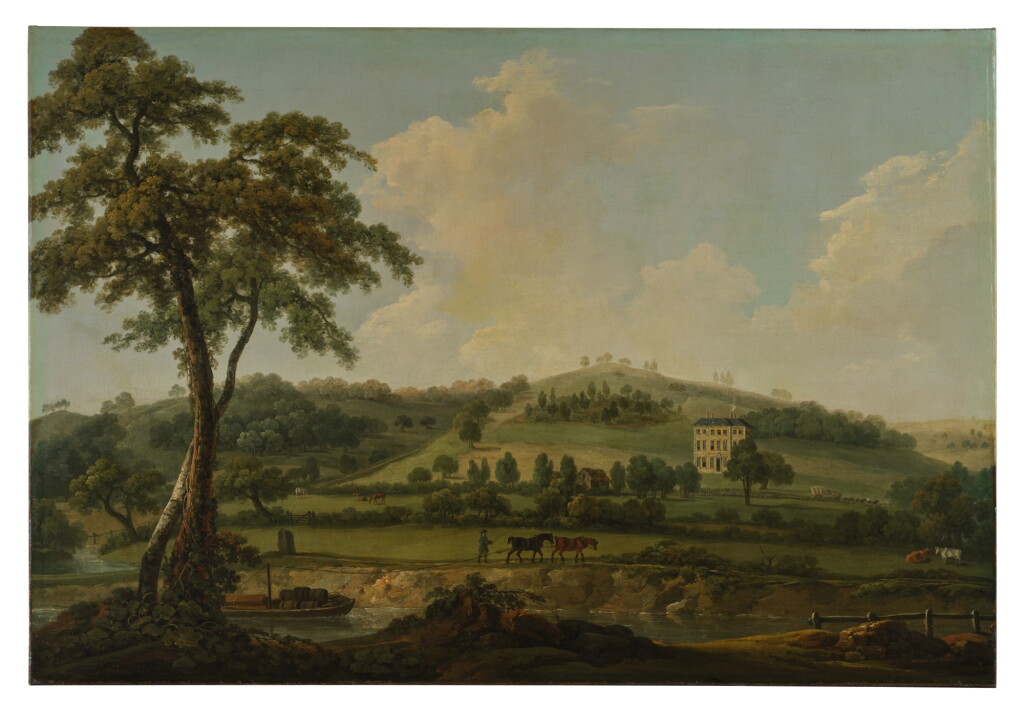View full screen - View 1 of Lot 491. Landscape with Oakedge Hall, Colwich, Staffordshire.