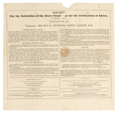 View full screen - View 1 of Lot 369. Slave trade--Suppression | A collection of documents relating to the suppression of the slave trade, 1838-82.