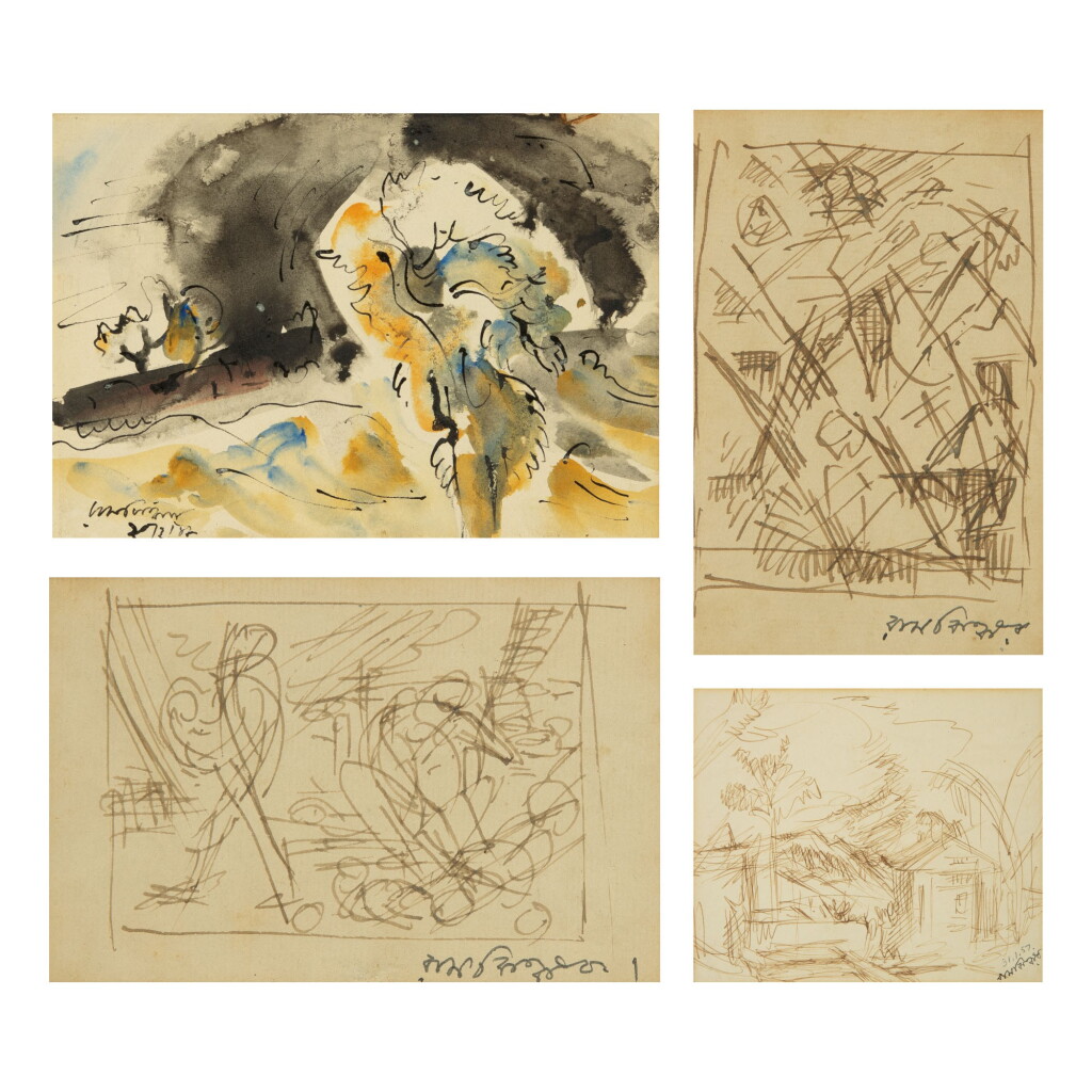 View full screen - View 1 of Lot 32. RAMKINKAR BAIJ | UNTITLED (SET OF FOUR).