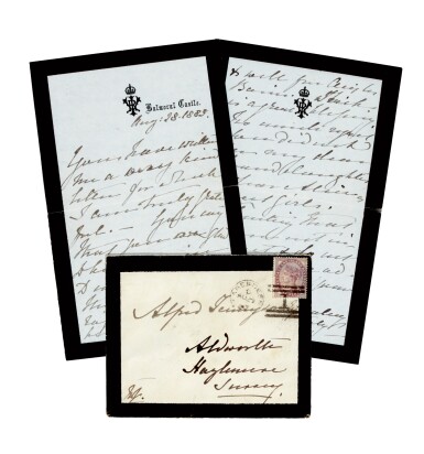 View full screen - View 1 of Lot 125. QUEEN VICTORIA | autograph letter signed, to Tennyson, 28 August 1883.