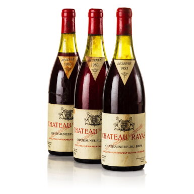 View full screen - View 1 of Lot 449. Châteauneuf du Pape, Château Rayas 1983 (3 BT).