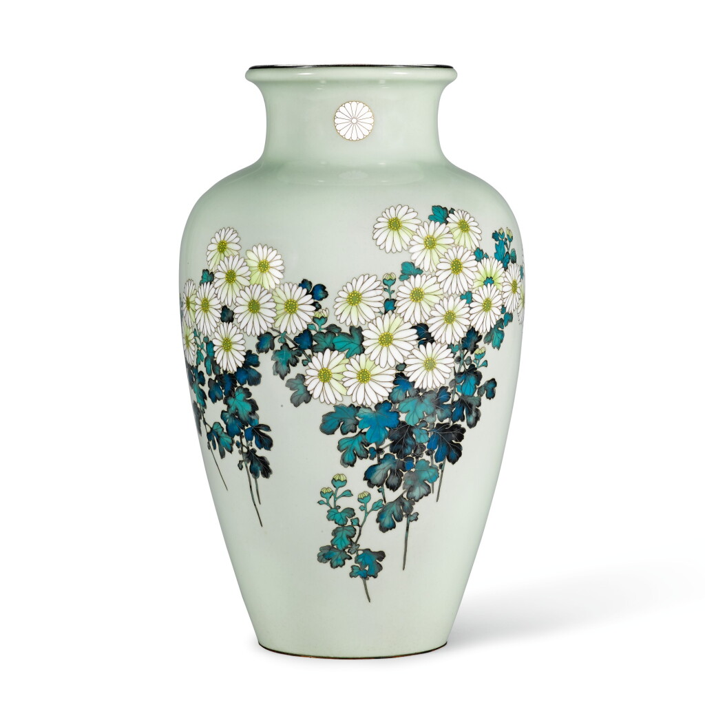 View full screen - View 1 of Lot 111. A FINE IMPERIAL PRESENTATION ANDO VASE WITH SEAL OF ANDO STUDIO, MEIJI PERIOD, LATE 19TH CENTURY.