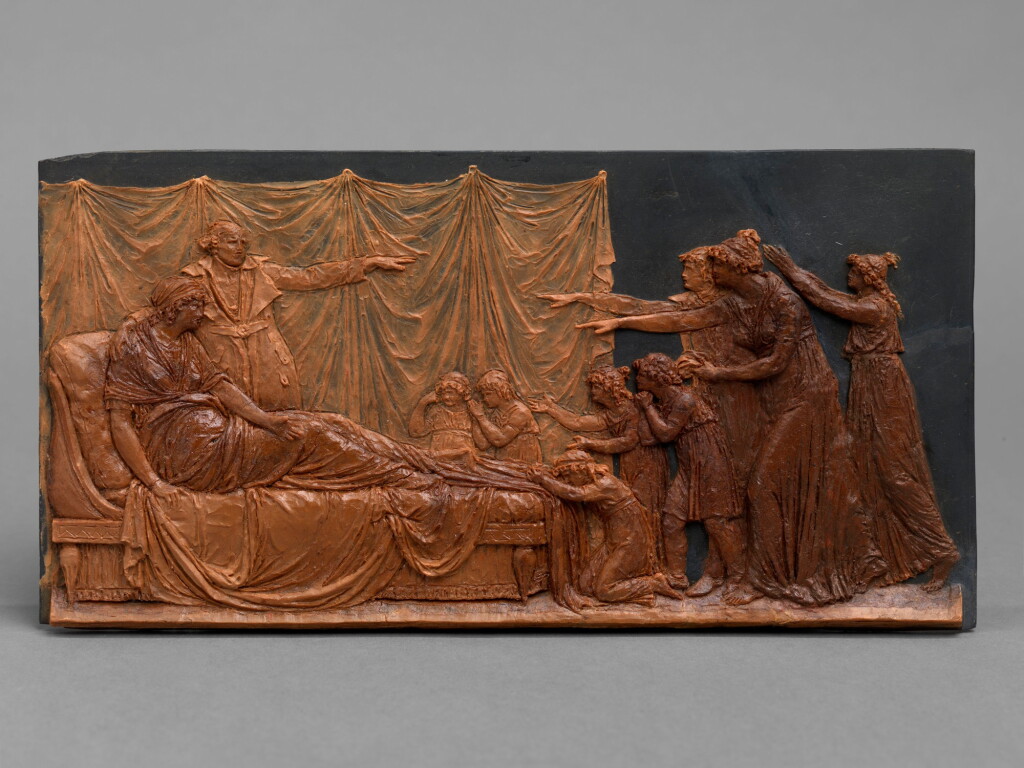 View full screen - View 1 of Lot 75. FRANCE | RELIEF WITH AN ANTIQUE SCENE, POSSIBLY THE DEATH OF ALCESTIS.
