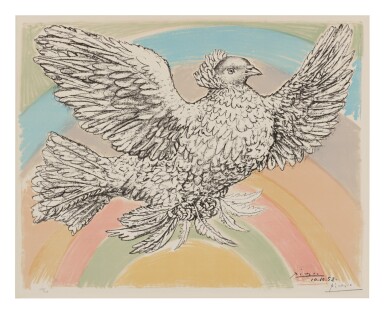 View full screen - View 1 of Lot 54. Colombe Volant (à l'Arc-en-ciel) (B. 712; M. 214).