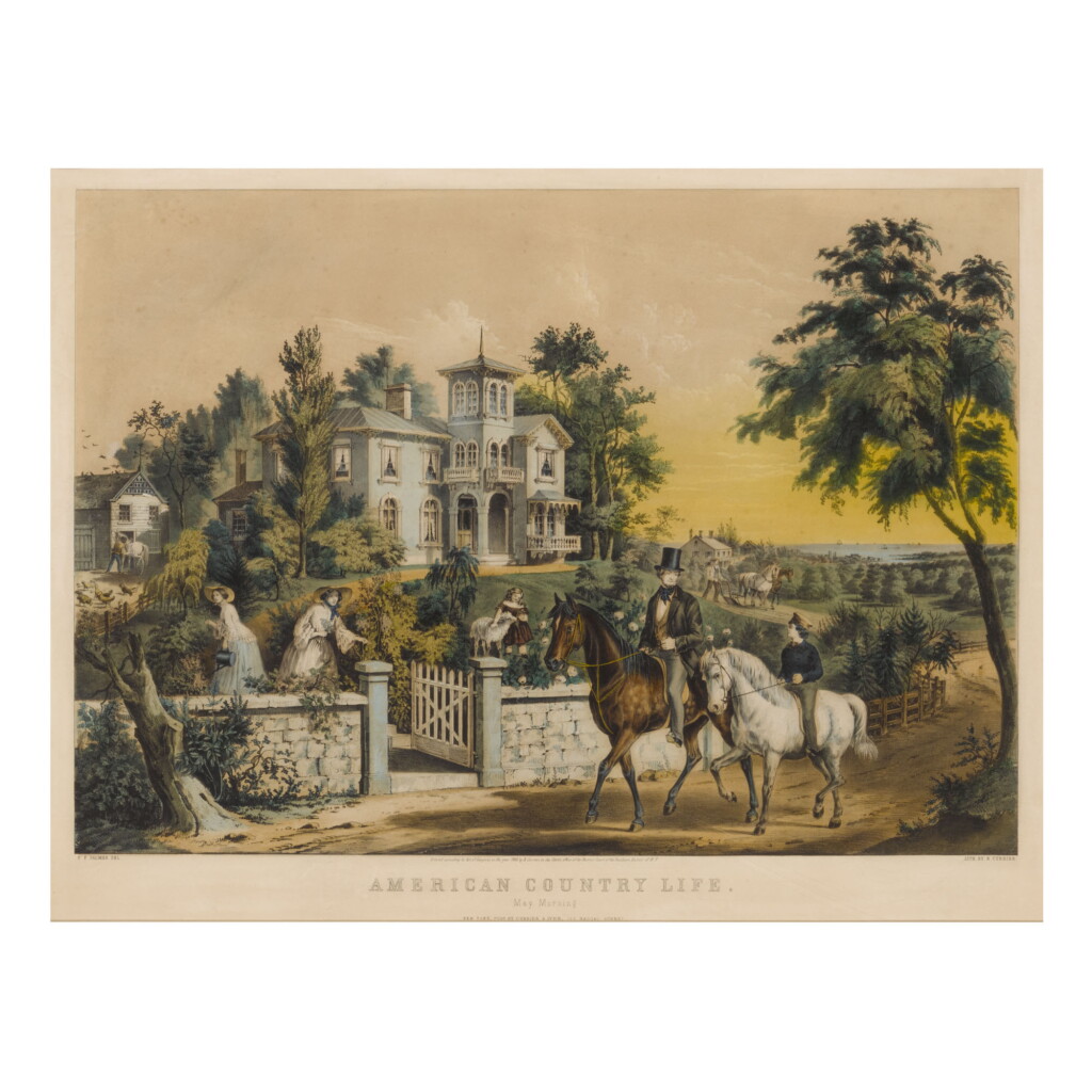 View full screen - View 1 of Lot 1763. CURRIER & IVES (PUBLISHERS) | AMERICAN COUNTRY LIFE. MAY MORNING.