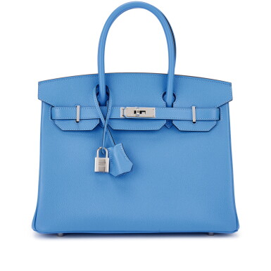 View full screen - View 1 of Lot 1597. Bleu Paradis Epsom Birkin 30 Palladium Hardware, 2014.