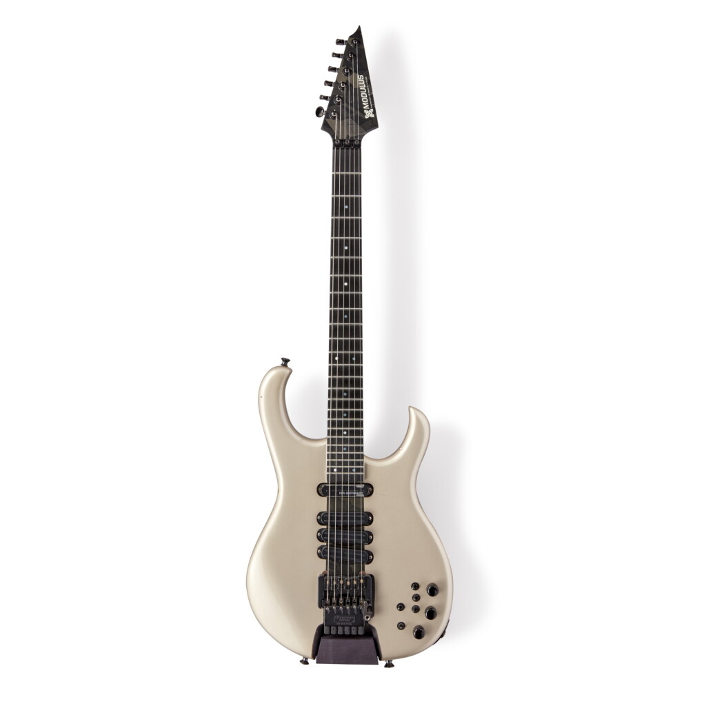 View full screen - View 1 of Lot 205. Bob Weir | Modulus, 1993, Blackknife model guitar, with custom paint job.