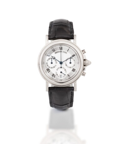 View full screen - View 1 of Lot 71. Ref. 3460 Marine Chronographe bracelet en or gris avec date | White gold chronograph wristwatch with date Vers 2004 | Circa 2004.
