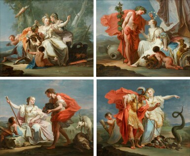 View full screen - View 1 of Lot 30. The Rape of Europa; Atalanta and Meleager; Bacchus and Ariadne; Medea and Jason.