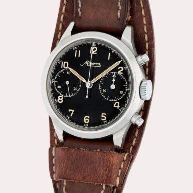 View full screen - View 1 of Lot 385. A stainless steel chronograph wristwatch | Circa 1950.