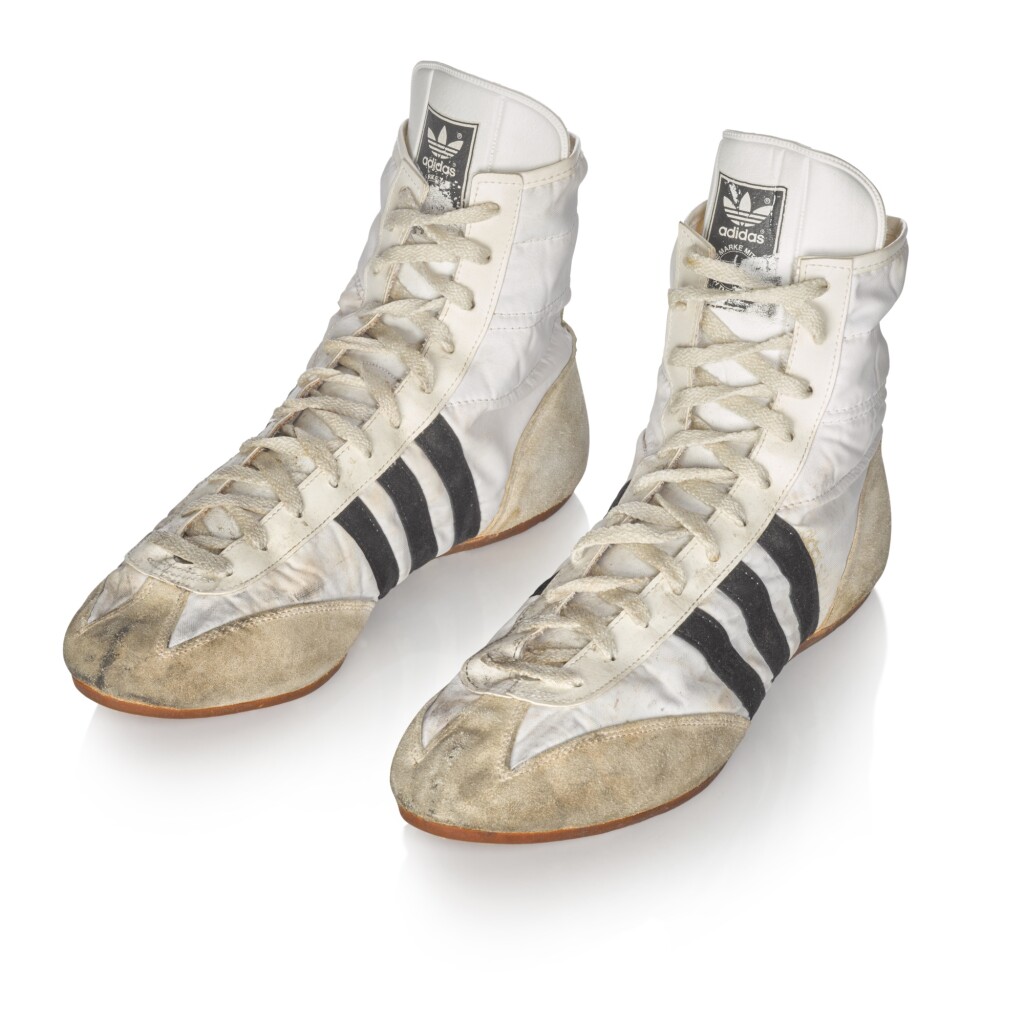 Freddie Mercury's worn Adidas high-top sneakers, 1980s | Freddie Freddie Mercury's worn Adidas high-top sneakers, 1980s | Freddie