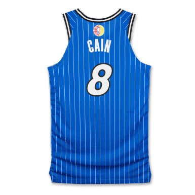 View full screen - View 1 of Lot 59. Jamal Cain ‘Berlin Game’ Orlando Magic 2025-2026 Game Issued Icon Edition Jersey.