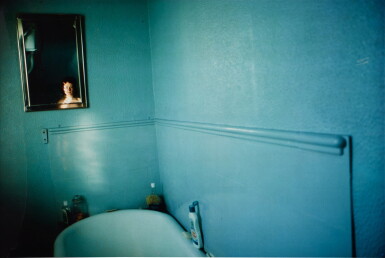View full screen - View 1 of Lot 127. Self-portrait in blue bathroom, London.