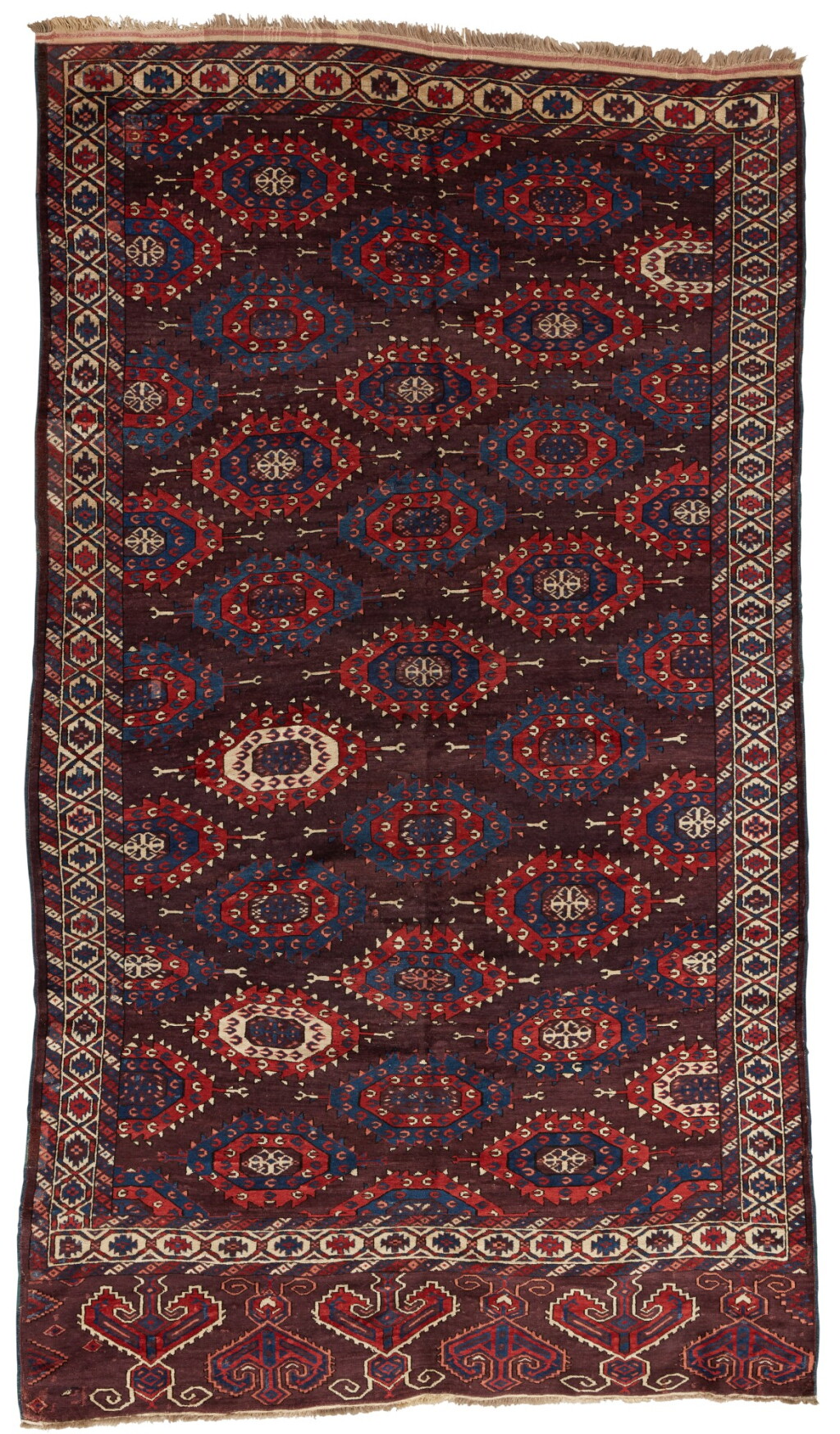 View full screen - View 1 of Lot 273. A 'C-gul' main carpet, Yomut confederation, West Turkestan, mid-19th century.