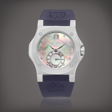 View full screen - View 1 of Lot 2295. Lady Sport Grande Date | A limited edition stainless steel and diamond-set wristwatch with date and mother-of-pearl dial, Circa 2005 | 限量版精鋼鑲鑽石腕錶,備日期顯示及珠母貝錶盤,約2005年製.