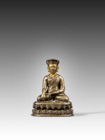 An inscribed silver alloy figure of Jigten Sumgon Rinchen Pel, Tibet, 17th century