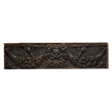 View full screen - View 1 of Lot 24. An Italian carved walnut cassone panel, 16th century.