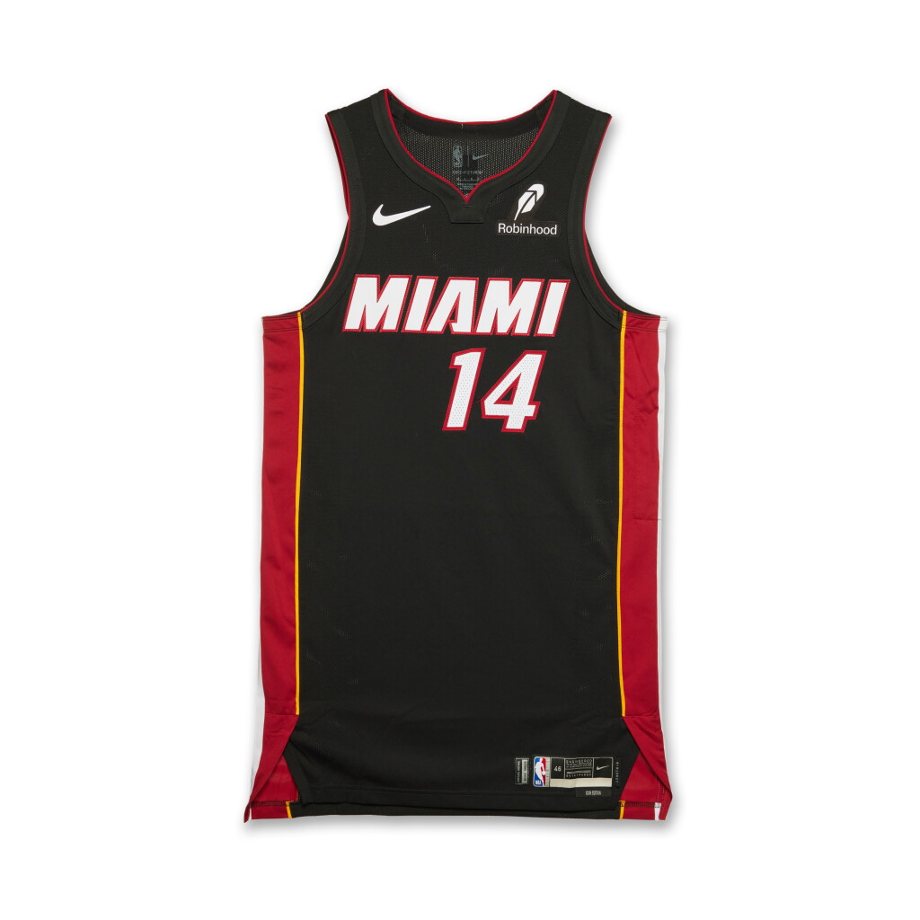 View full screen - View 1 of Lot 209. Tyler Herro Miami Heat 2024-2025 Game Worn Icon Edition Jersey.