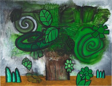 View full screen - View 1 of Lot 276. Green Flowers (4).