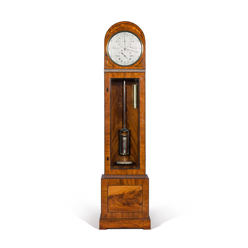 View full screen - View 1 of Lot 97. A very fine mahogany and ebony month-going longcase regulator, Thomas Leyland for Barwise, London, circa 1840.