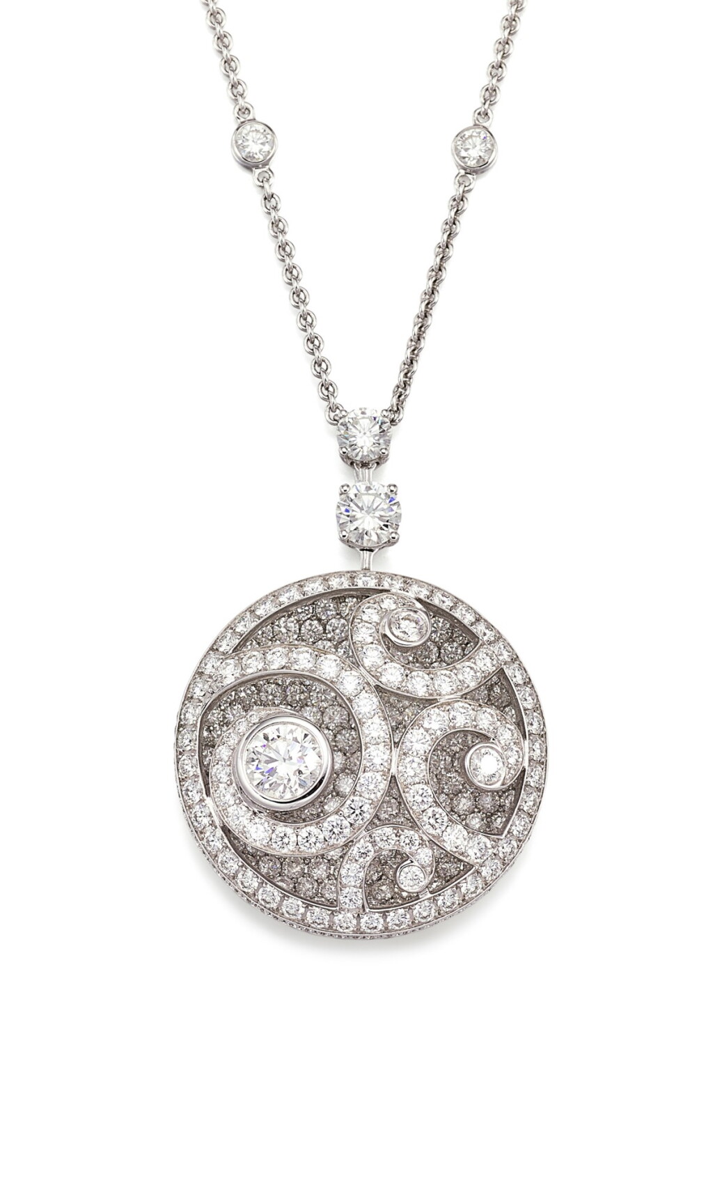 View full screen - View 1 of Lot 1847. 'Diamond On Diamond' Diamond Pendent Necklace | 格拉夫 | 'Diamond On Diamond' 鑽石項鏈.