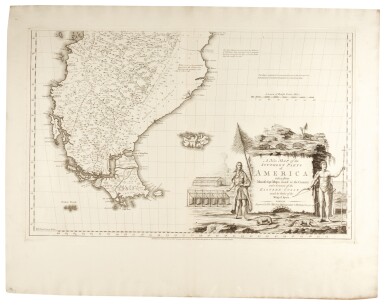 View full screen - View 1 of Lot 129. KITCHIN, THOMAS | A NEW MAP OF THE SOUTHERN PARTS OF AMERICA. 1772.