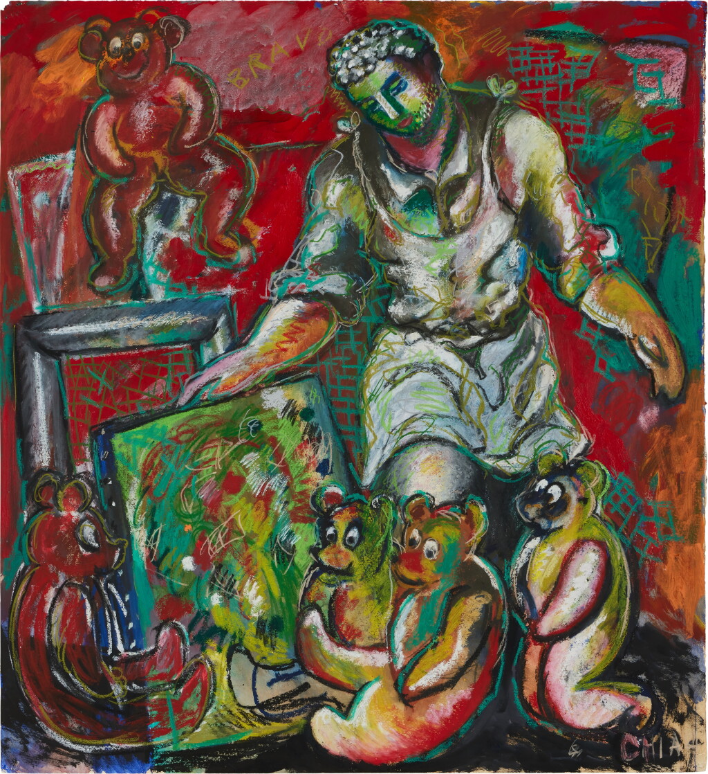 View full screen - View 1 of Lot 224. The Painter with His Little Bears.