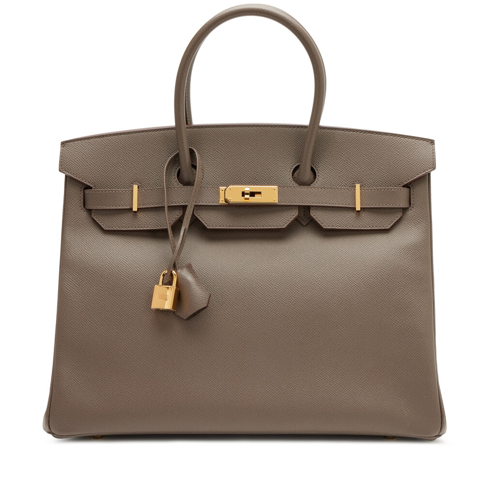 View full screen - View 1 of Lot 80. Etain Epsom Birkin 35 Gold Hardware, 2014 .