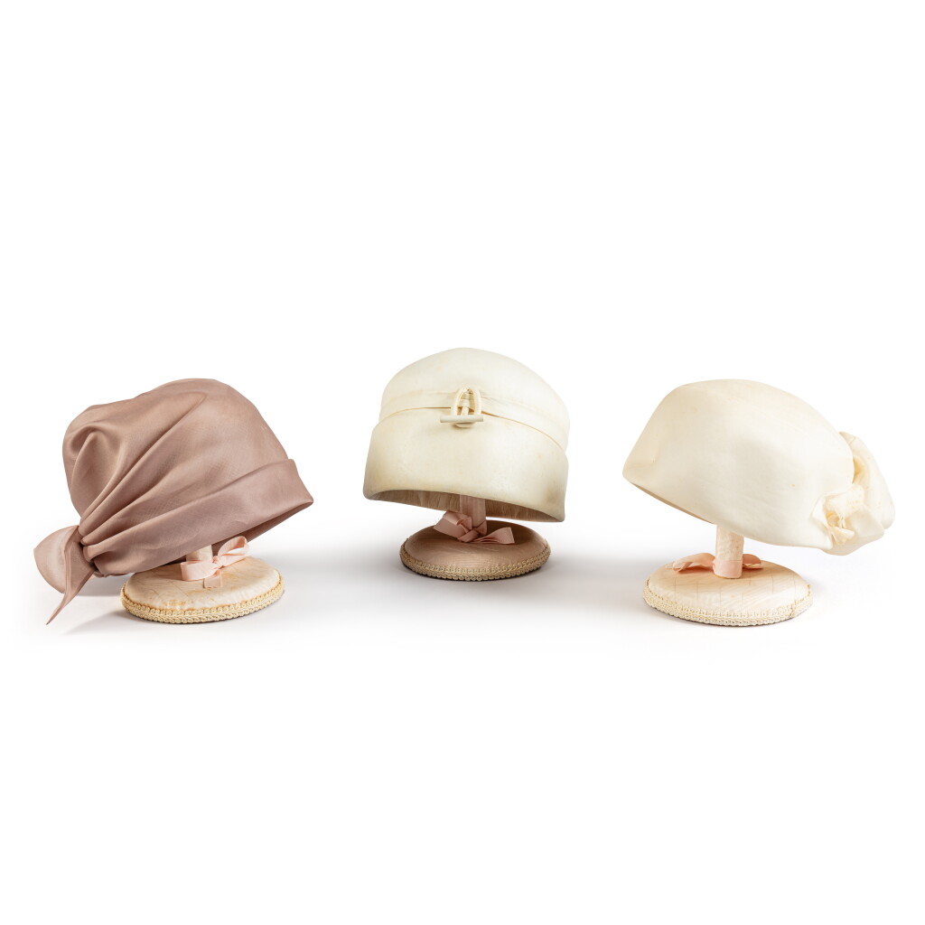 View full screen - View 1 of Lot 251. Three Hats and Holders:.