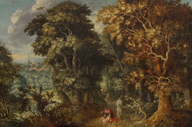 View full screen - View 1 of Lot 16. Landscape with the Good Samaritan.