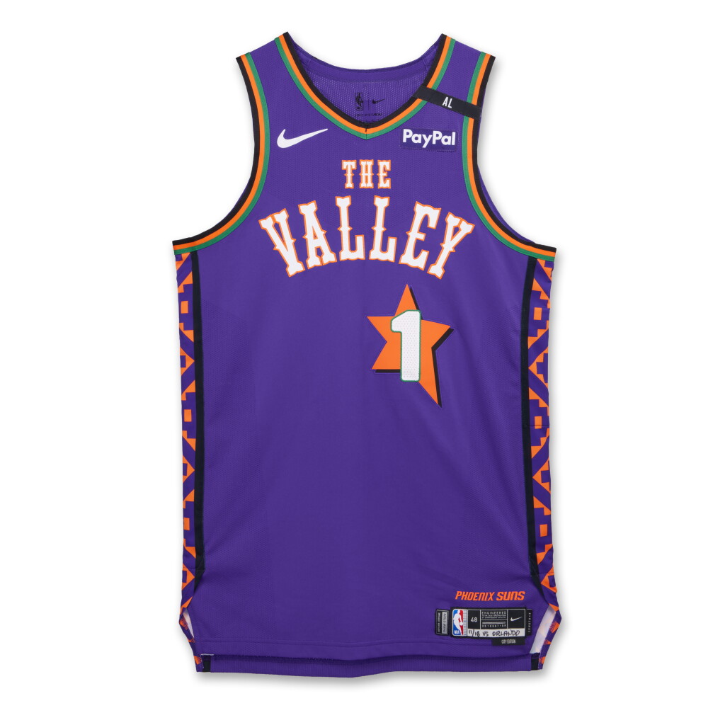 View full screen - View 1 of Lot 7. Devin Booker Phoenix Suns 2024-2025 Game Worn City Edition Jersey .
